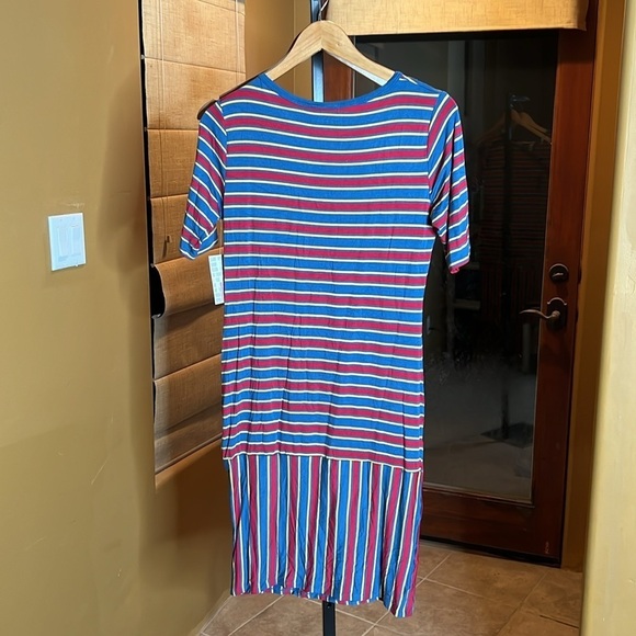 LuLaRoe Julia Straight Knee Length Striped Dress Size Medium NWT - Picture 6 of 6